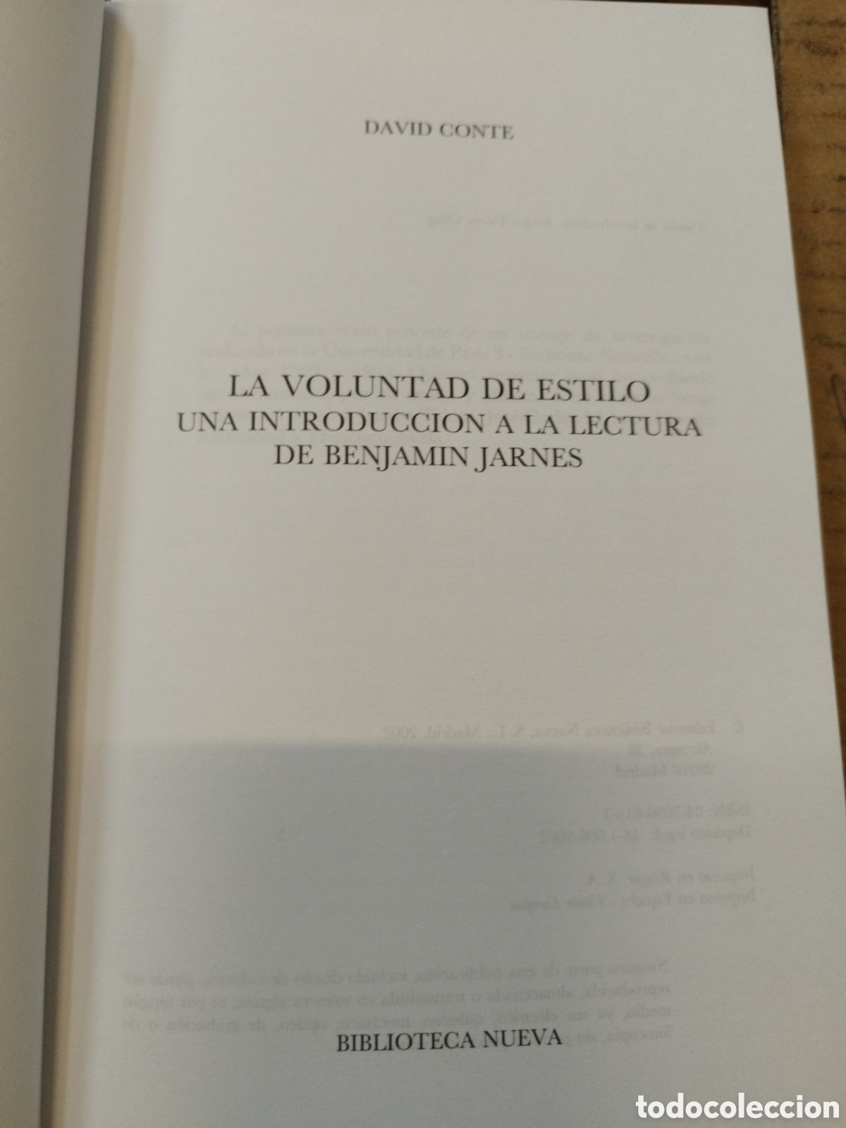 Libros: LA VOLUNTAD DE ESTILO. Una introducci&oacute;n a la lectura de Benjam&iacute;n Jarn&eacute;s - CONTE,David - Foto 4