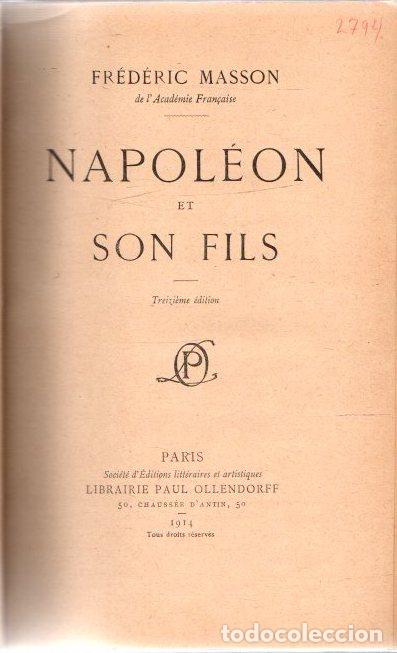 Libros: Napol&eacute;on et son fils - Masson, Fr&eacute;d&eacute;ric - Foto 1