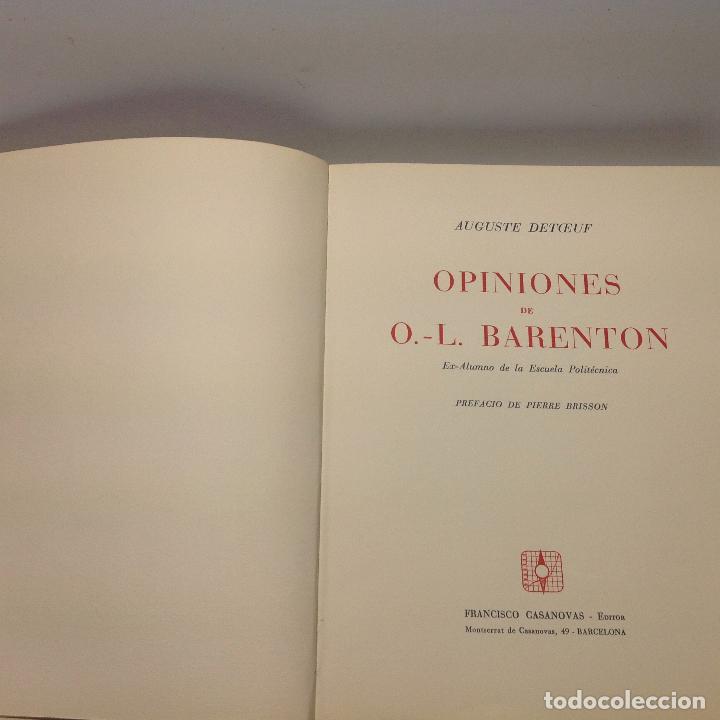 Libros: OPINIONES DE O.L. BARENTON DETOEUF AUGUSTE 1961 - Foto 6