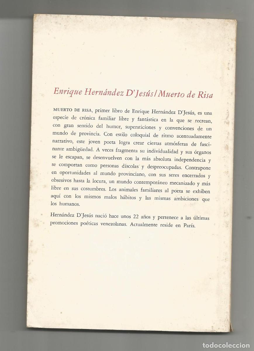 Libros: Muerto de risa. Poes&iacute;a. - HERN&Aacute;NDEZ DJES&Uacute;S, Enrique: - Foto 2