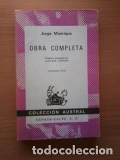 Libros: OBRA COMPLETA - JORGE MANRIQUE - Foto 1