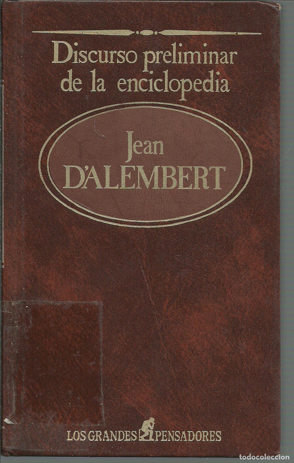 Libros: DISCURSO PRELIMINAR DE LA ENCICLOPEDIA - JEAN D&acute;ALEMBERT - Foto 1