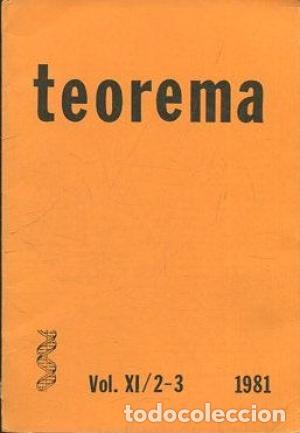 Libri di seconda mano: REVISTA TEOREMA VOL XI 2-3 LA LECTURA. METODOLOGIA Y TECNICA - VARIOS AUTORES