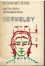 Libros: QUE HA DICHO VERDADERAMENTE BERKELEY - M. MANLIO ROSSI - Foto 1