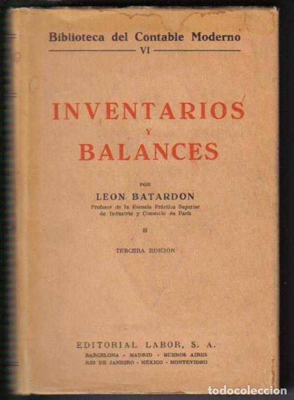 Libros: INVENTARIO Y BALANCES - LEON BATARDON - Foto 1