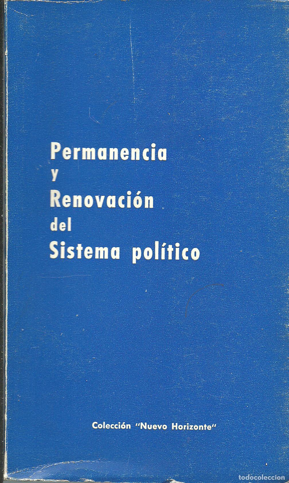 Libri di seconda mano: PERMANENCIA Y RENOVACION DEL SISTEMA POLITICO - NO INDICA