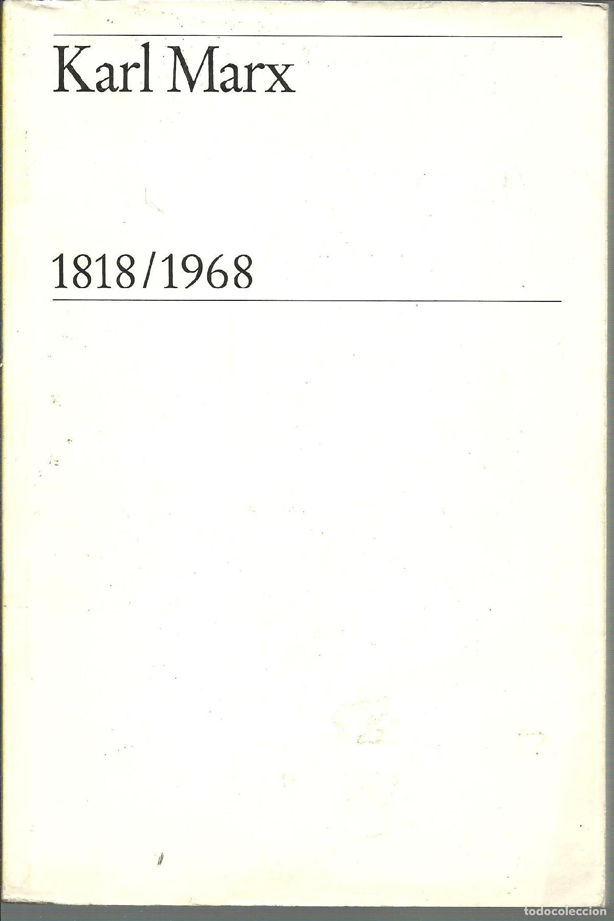 Libros: KARL MARX 1818- 1968 - KARL MARX - Foto 1