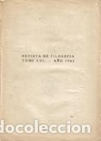 B&uuml;cher: REVISTA DE FILOSOFIA TOMO XXI A&Ntilde;O 1962 - VV.AA