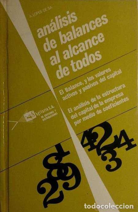 Libri di seconda mano: ANALISIS DE BALANCES AL ALCANCE DE TODOS - A LOPEZ DE SA