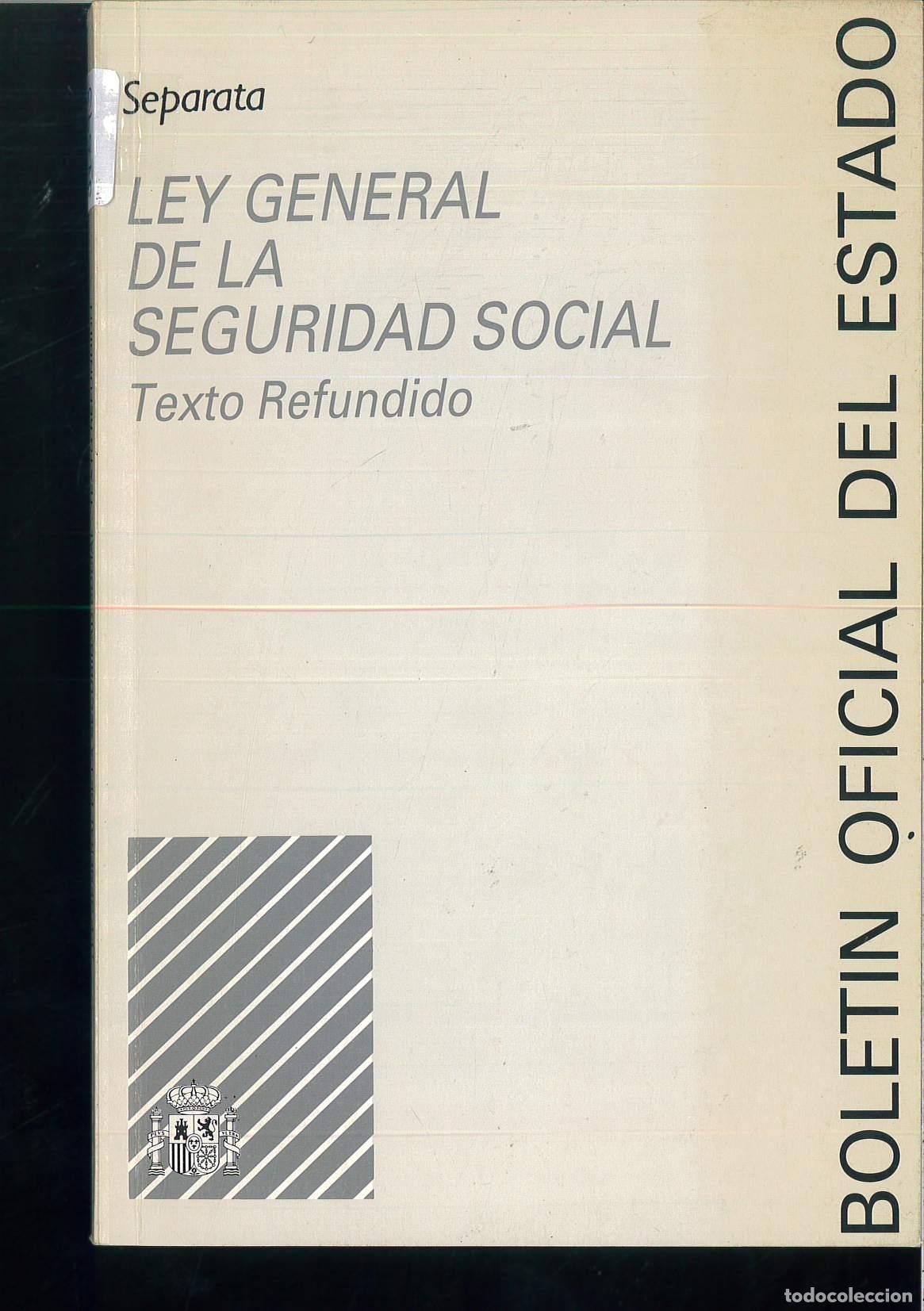 Libros: Ley General de la Seguridad Social. Texto refundido - Foto 1