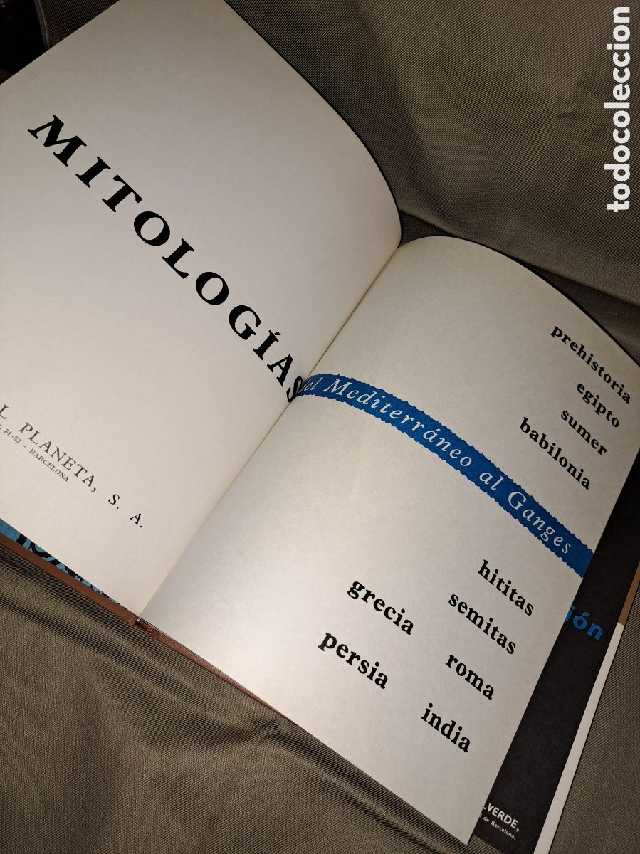 Libros: MITOLOG&Iacute;A DEL MEDITERR&Aacute;NEO AL GANGES, PLANETA 1970 - Foto 2