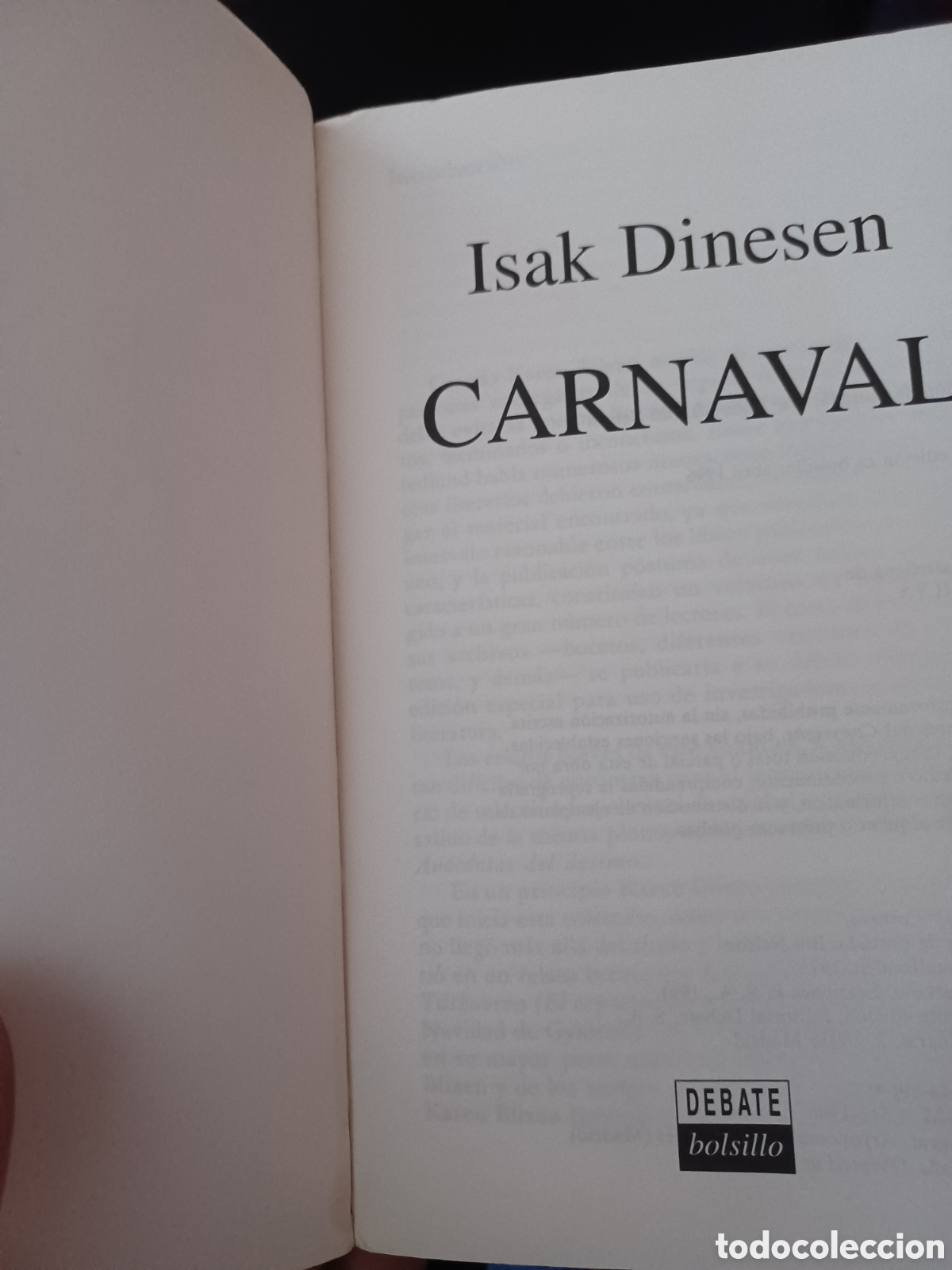 Libros: Barybook 250. Carnaval Isak Dinesen Debate bolsillo - Foto 3