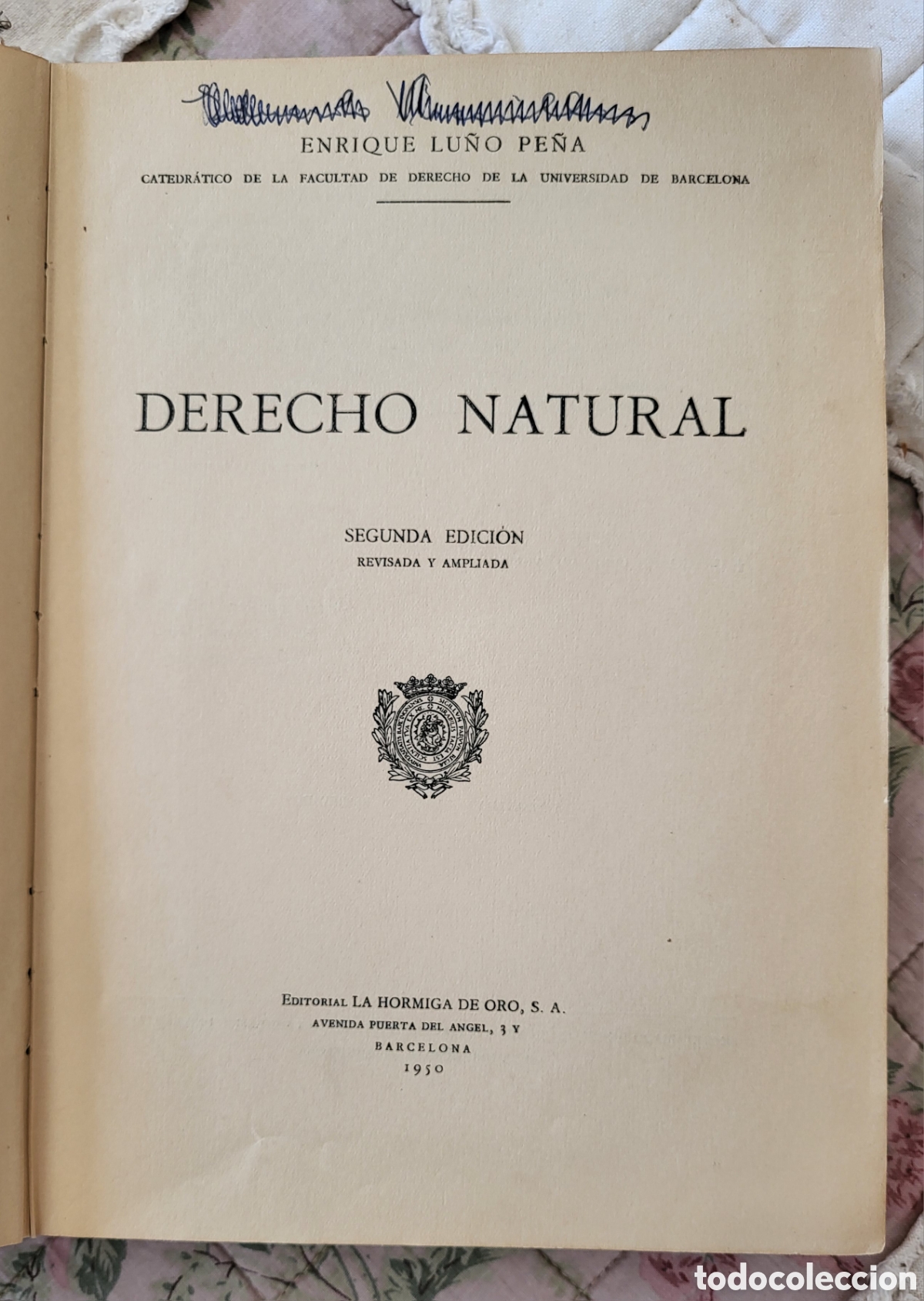 Libros: DERECHO NATURAL/Enrique Lu&ntilde;o Pe&ntilde;a - Foto 2
