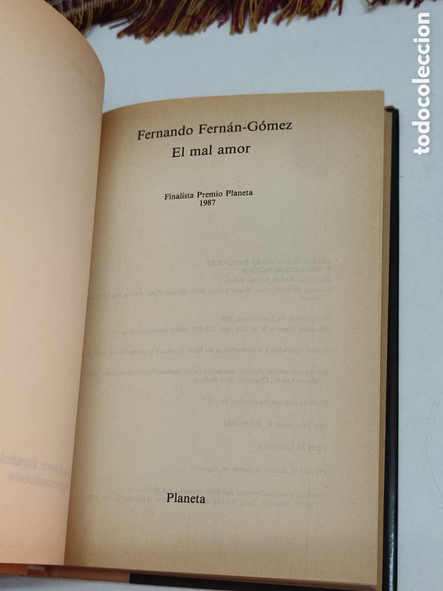 Libros: Fernando Fern&aacute;n-G&oacute;mez El mal amor - Foto 2