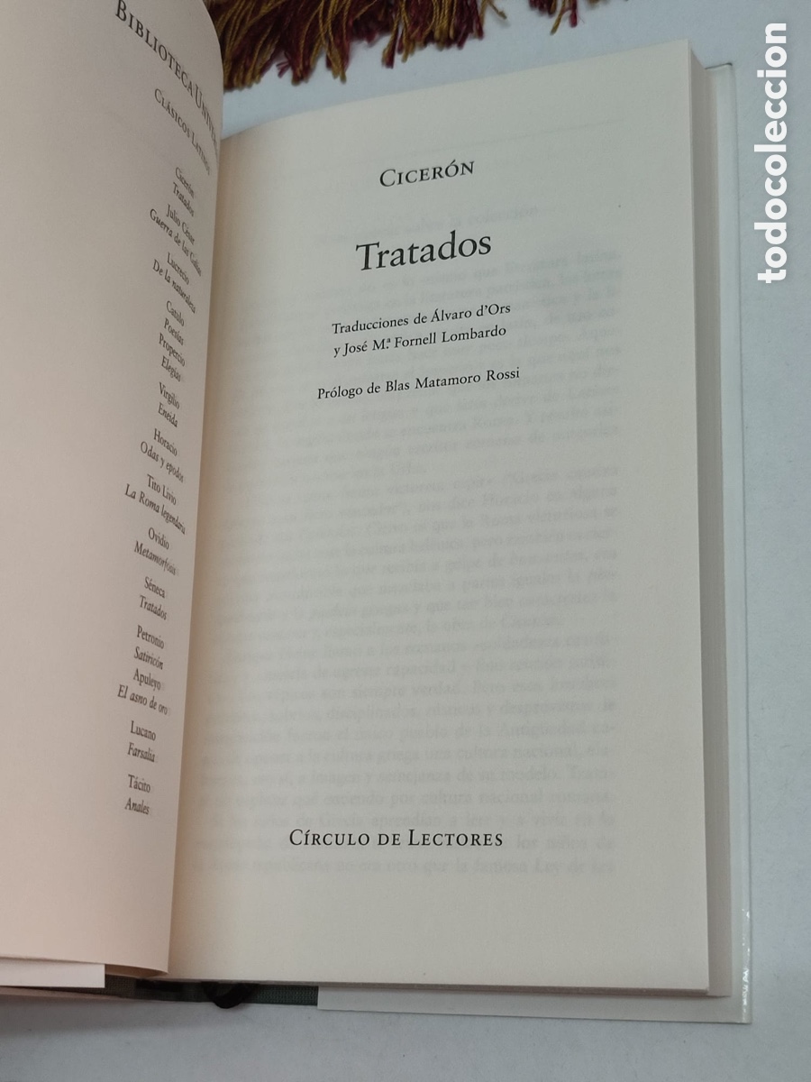 Libros: Cicer&oacute;n Tratados C&iacute;rculo de lectores - Foto 3