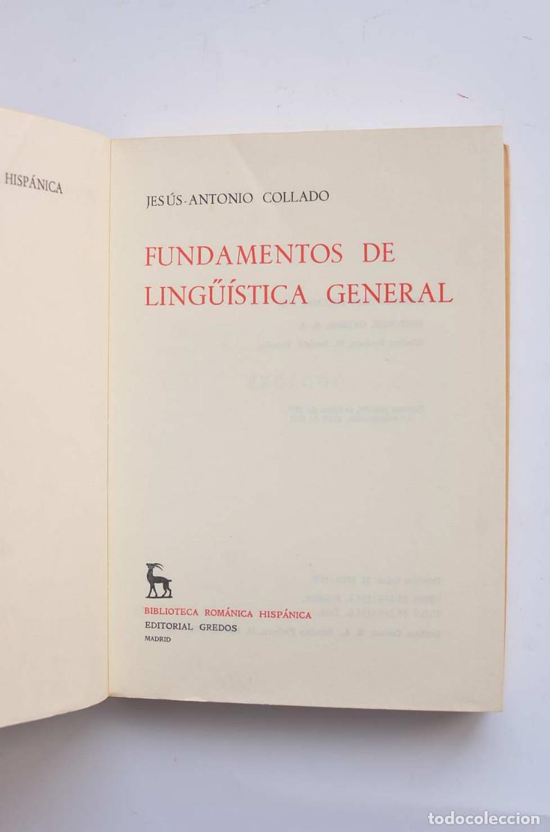 Libros: Fundamentos de ling&uuml;&iacute;stica general - COLLADO, Jes&uacute;s Antonio - Foto 2