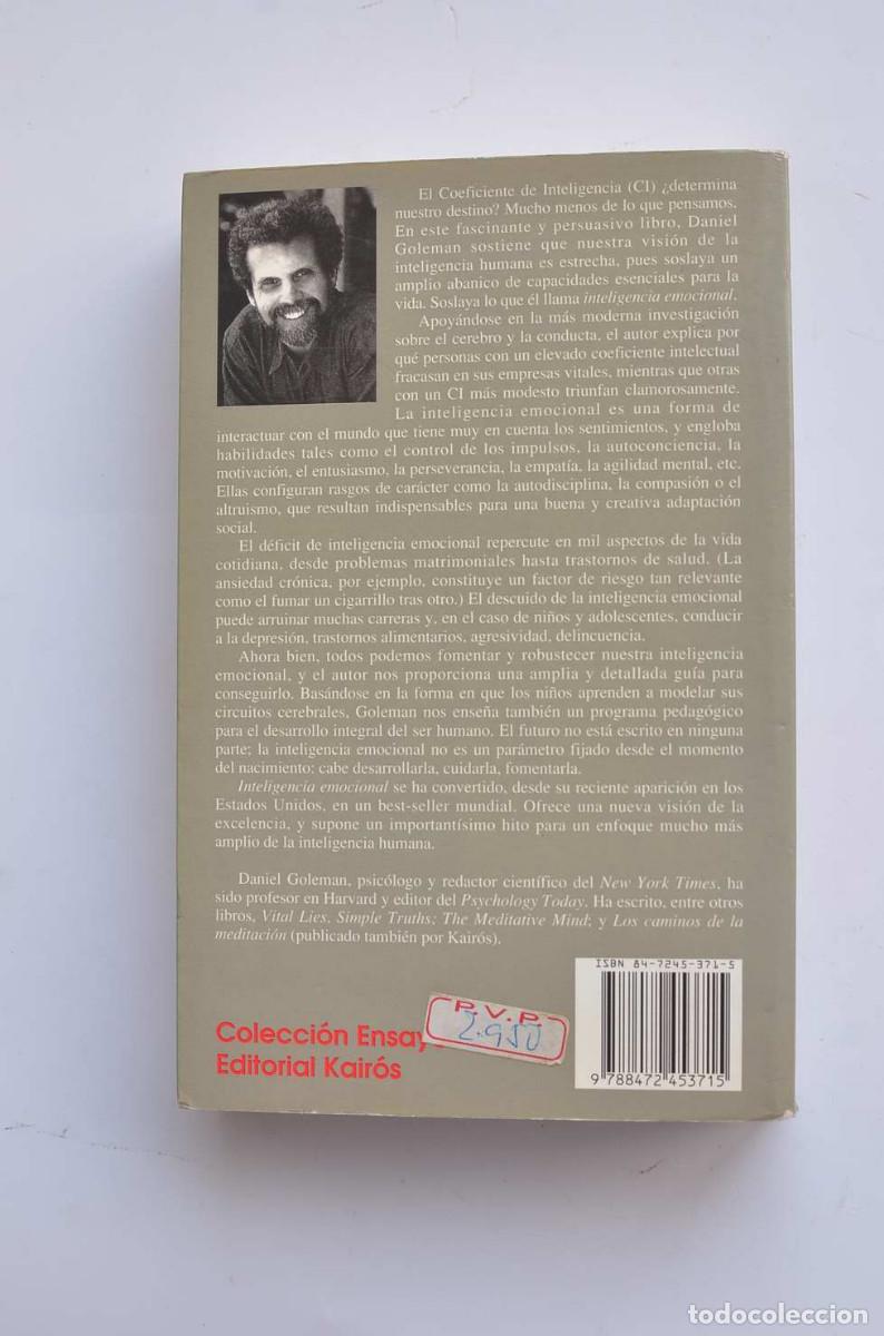 Libros: Inteligencia emocional - GOLEMAN, Daniel - Foto 3