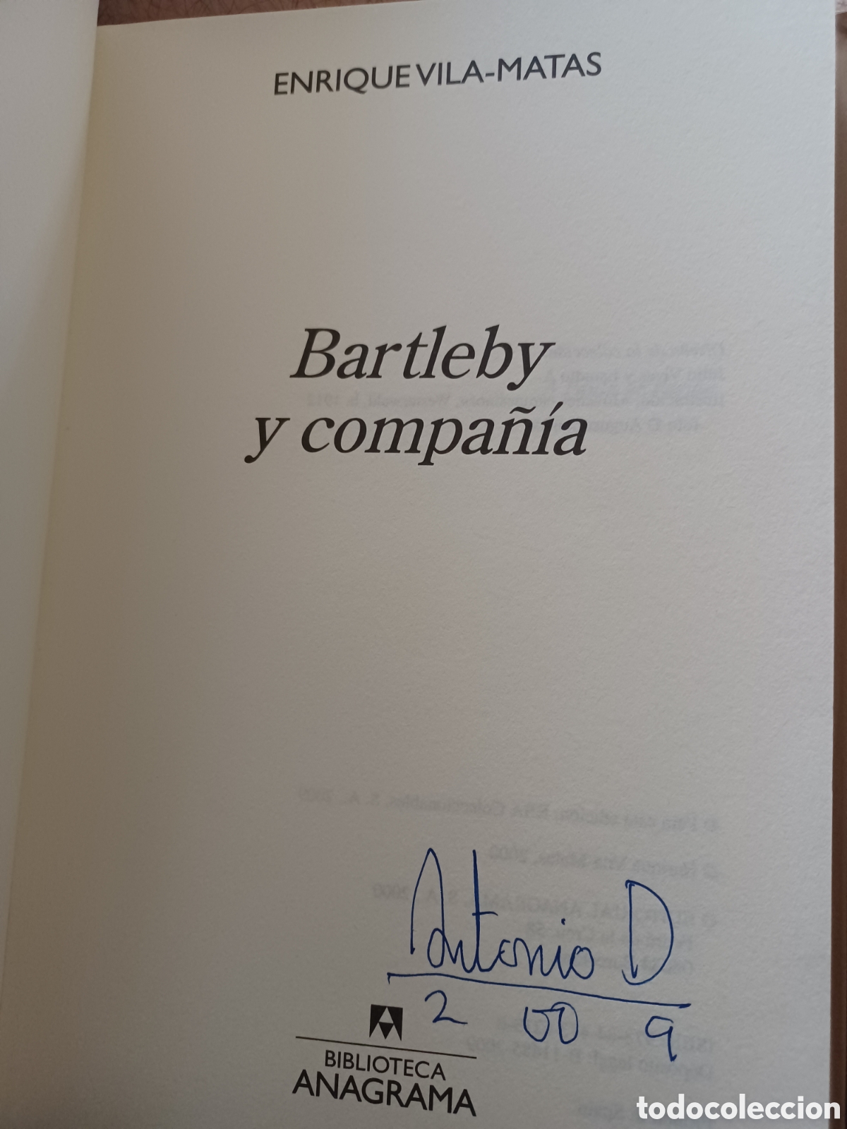 Libros: Barybook 212 Bartleby y compa&ntilde;&iacute;a Enrique vila matas Anagrama - Foto 2