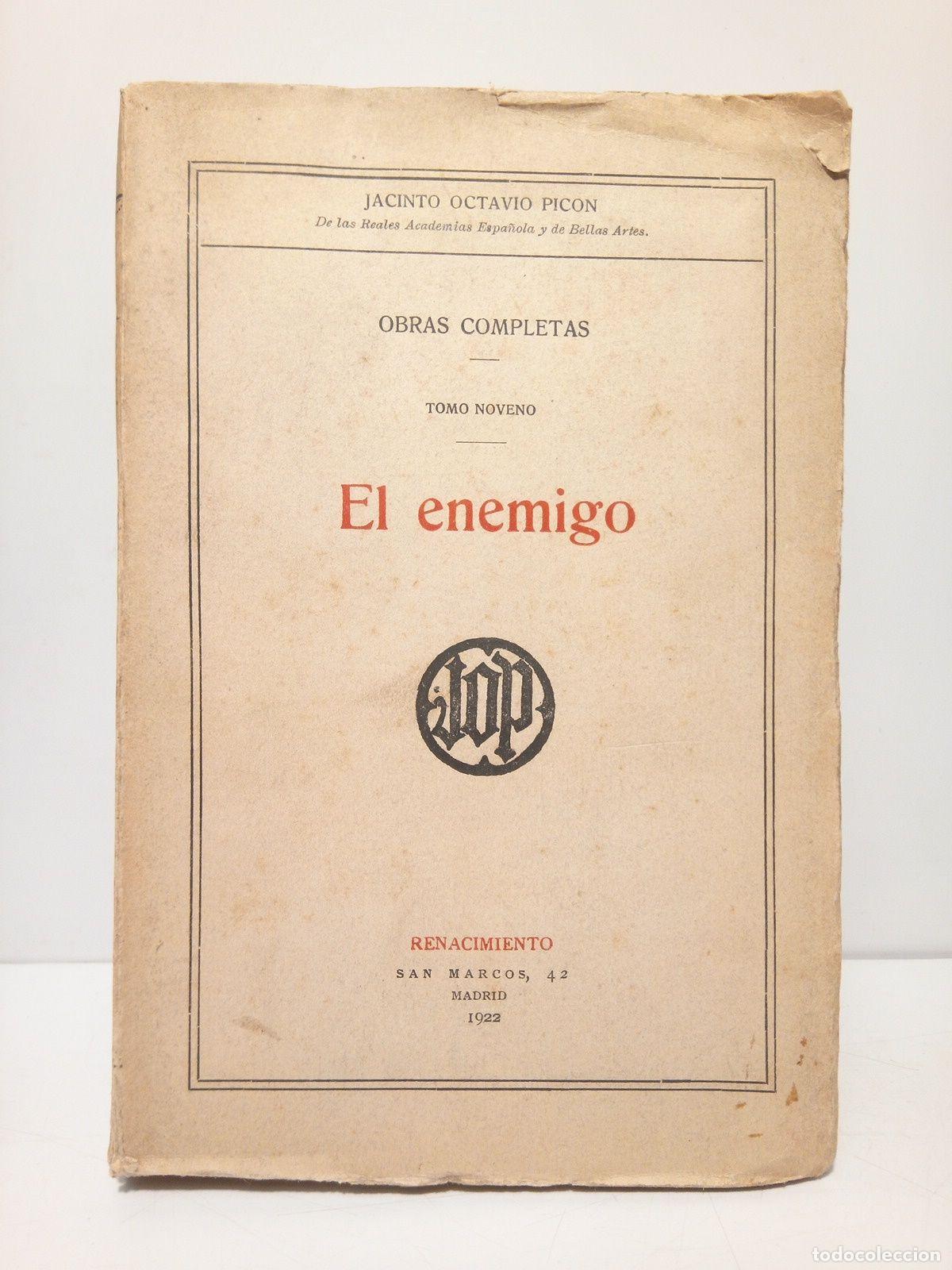 Libros: PICON, Jacinto Octavio - El enemigo - Foto 1