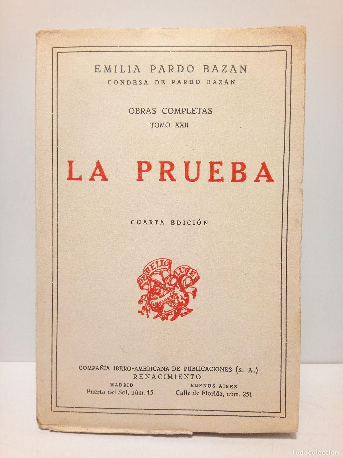 Libros: PARDO BAZAN, Emilia - La Prueba - Foto 1