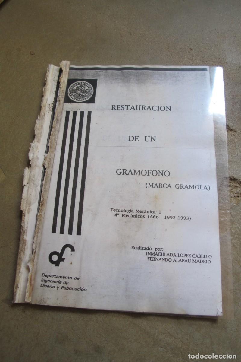 Livros em segunda m&atilde;o: RESTAURACION DE UN GRAMOFONO MARCA GRAMOLA. INMACULADA LOPEZ CABELLO, FERNANDO ALABAU MADRID