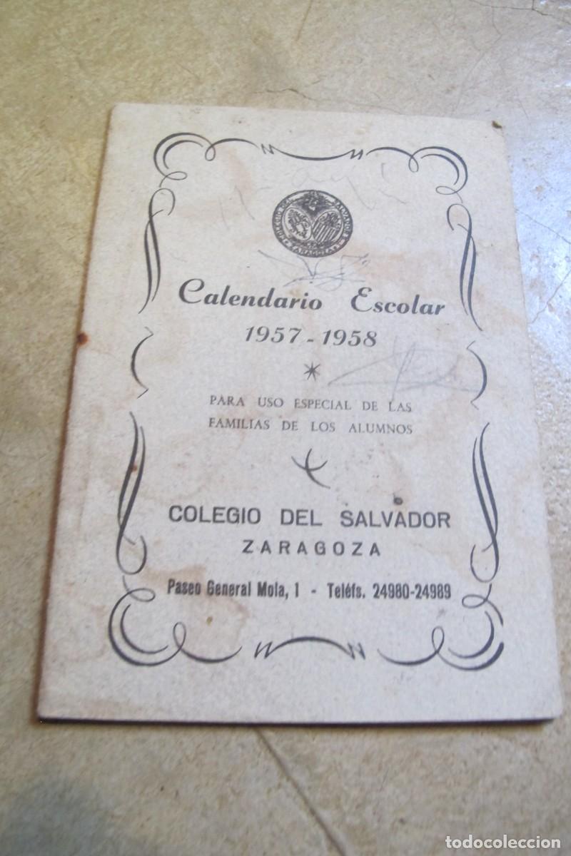 Libri di seconda mano: CALENDARIO ESCOLAR 1957-1958 COLEGIO DEL SALVADOR ZARAGOZA