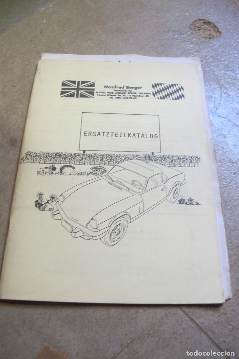 Libros: ERSATZTEILKATALOG. MANFRED BERGER. CATALOGO COCHE TRIUMF ??