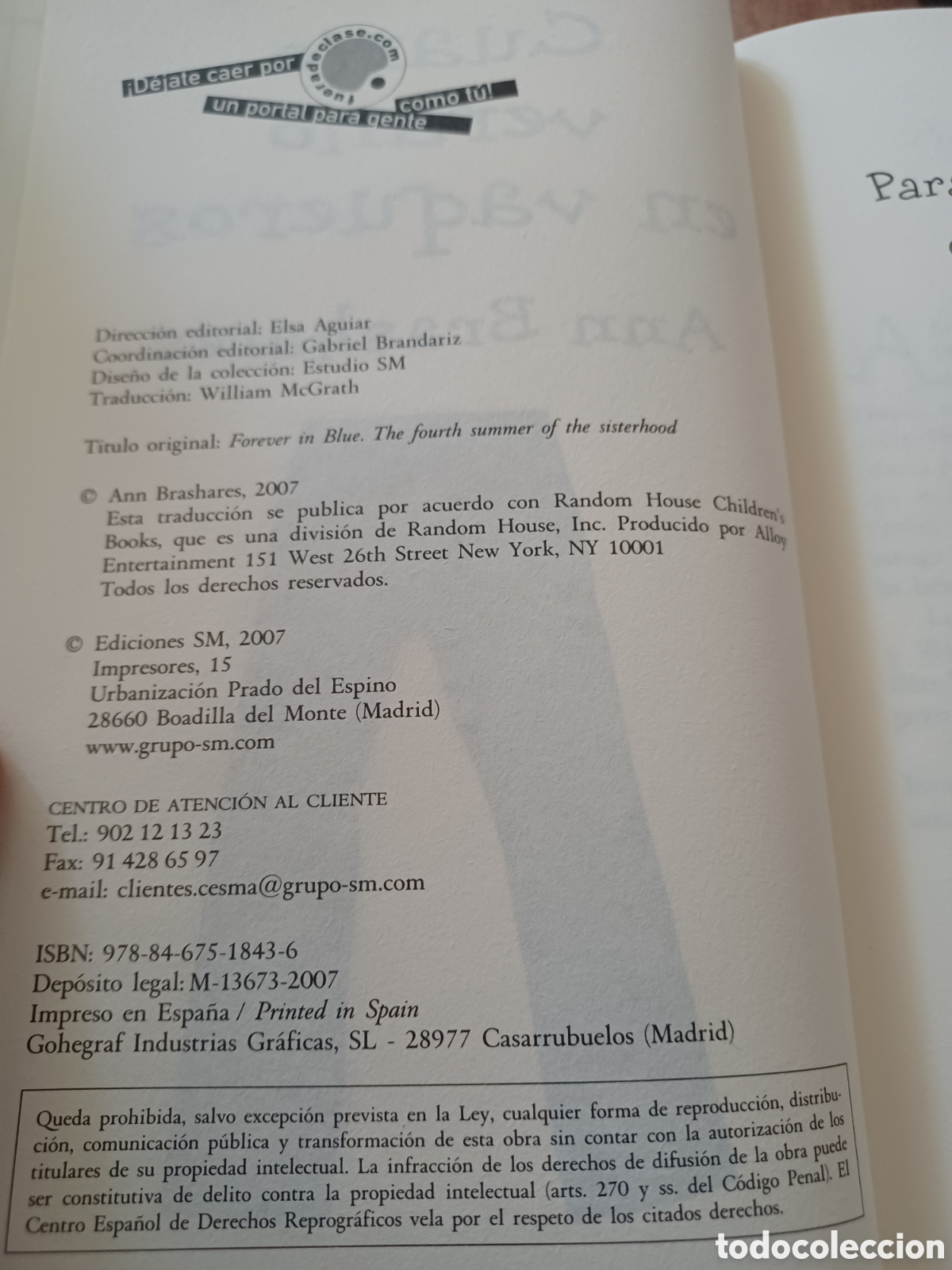 Libros: Barybook 244. . Cuarto verano en vaqueros Ann Brashares - Foto 3