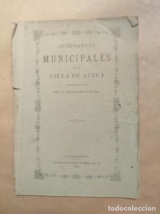 ORDENANZAS MUNICIPALES DE LA VILLA DE ATECA.