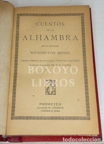 Libros: IRVING, Washington. Cuentos de la Alhambra - Foto 2