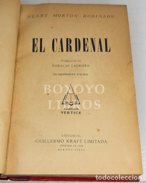 Libros: MORTON ROBINSON, Henry. El Cardenal - Foto 2