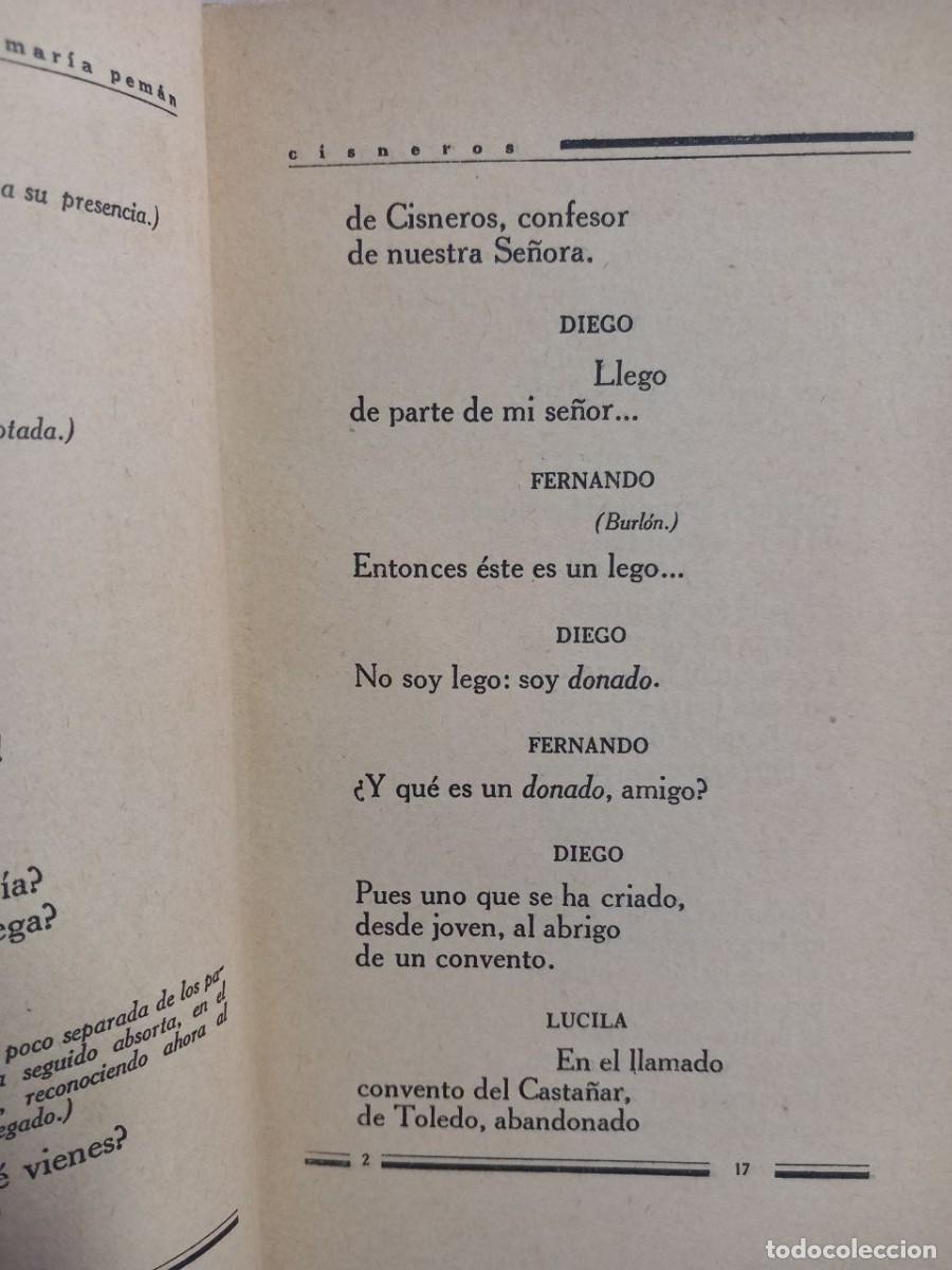 Libros: Cisneros. - PEM&Aacute;N, Jos&eacute; Mar&iacute;a: - Foto 3