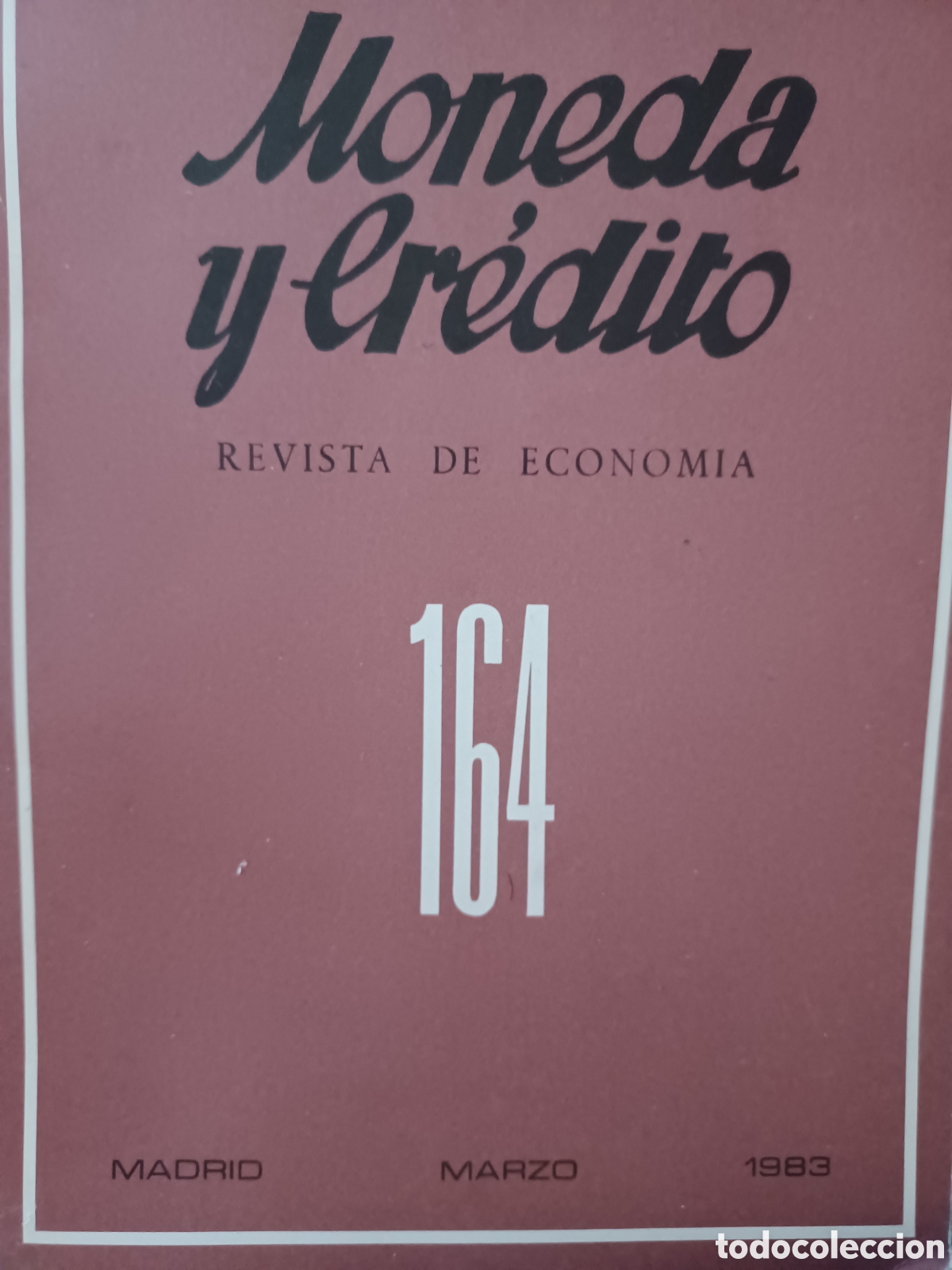 Libros: Barybook 215 Moneda y cr&eacute;dito revista de econom&iacute;a 164 a&ntilde;o 1983