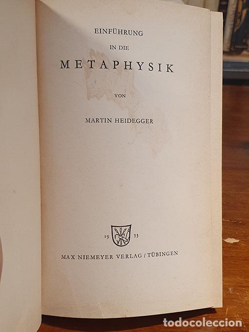 Libros: Einf&uuml;hrung in die Metaphysik. - HEIDEGGER, Martin. - Foto 2