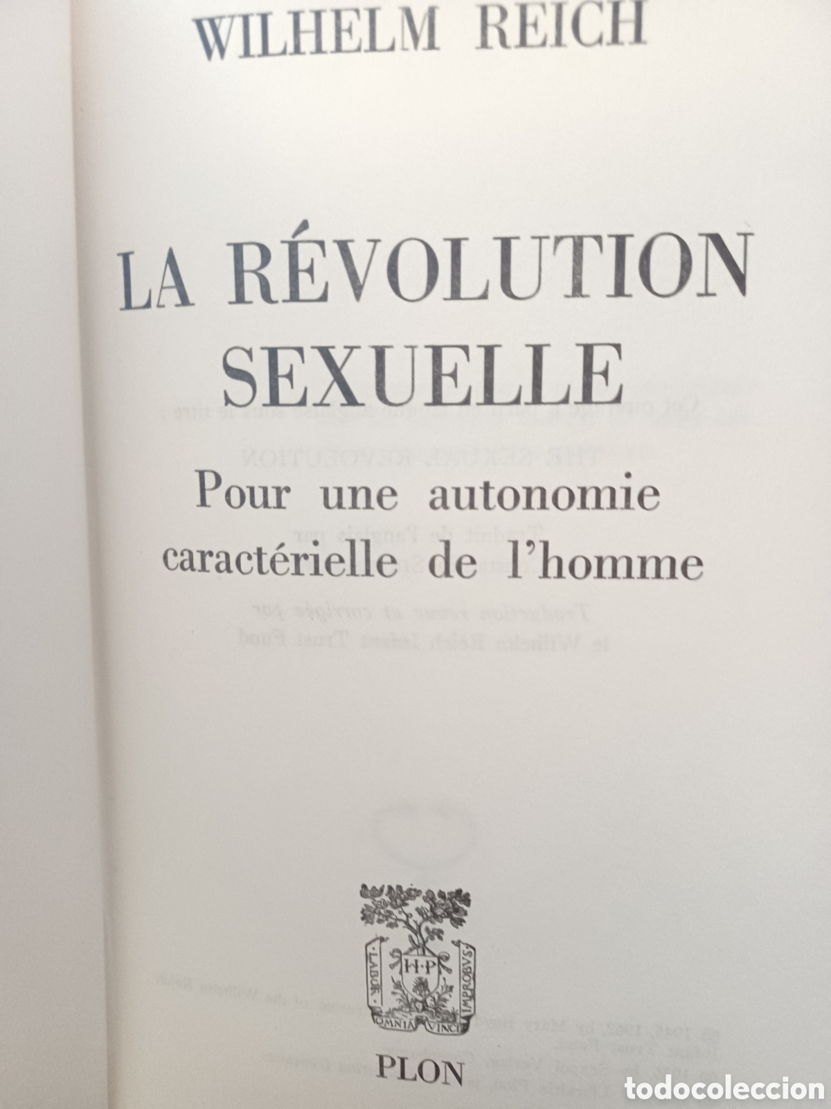 Livros em segunda m&atilde;o: Barybook 217 La revolution sexuelle wilhem Reich Plom