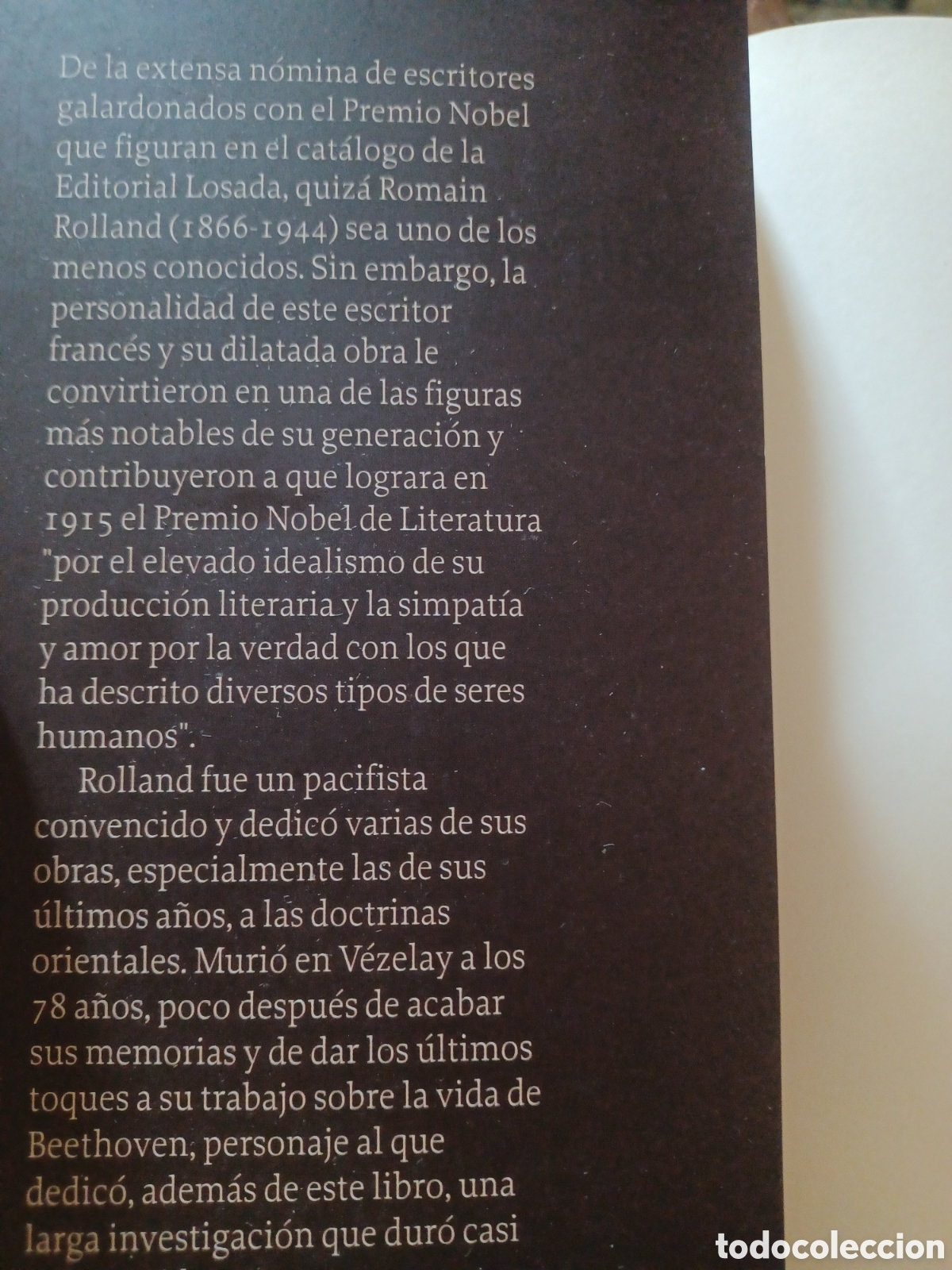 Libros: Barybook 301. Vida de Beethoven Rom&aacute;in Rolland - Foto 3