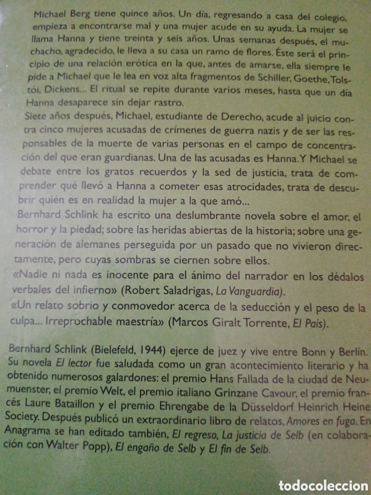 Libros: Barybook 306. El lector Bernhard Schilink Anagrama compacto - Foto 2