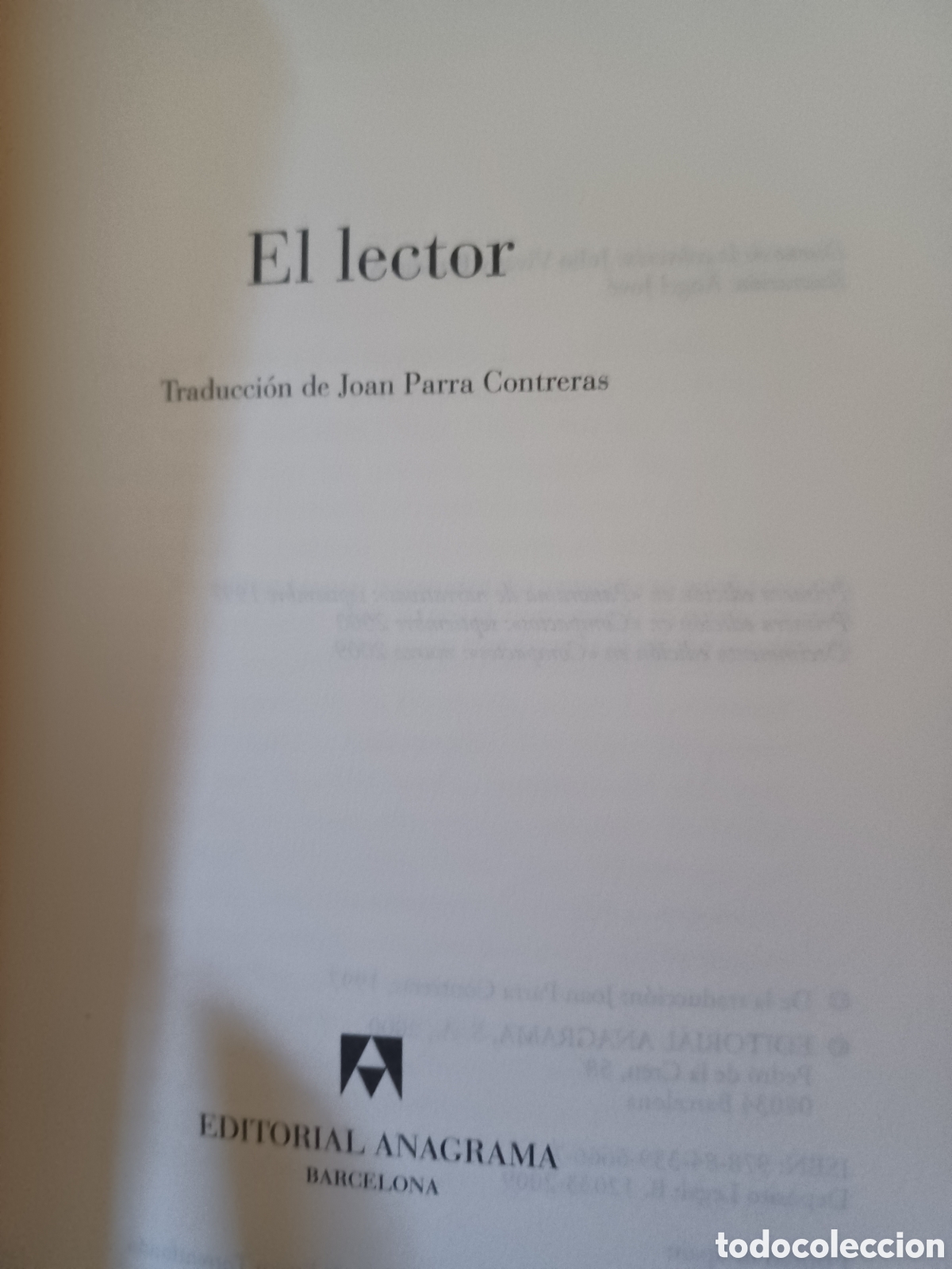 Libros: Barybook 306. El lector Bernhard Schilink Anagrama compacto - Foto 3