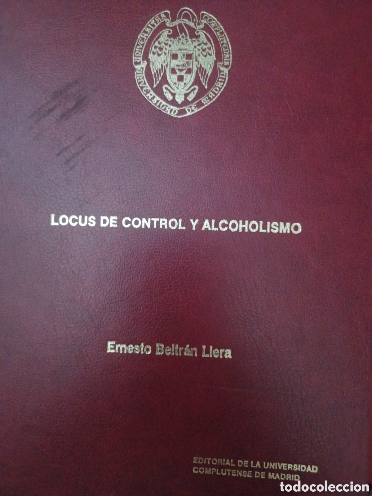 Livros em segunda m&atilde;o: Barybook 218 Locus de control y alcoholismo emesio Beltr&aacute;n Llera
