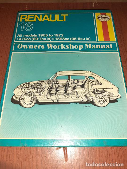 Libros: RENAULT 16, OWNERS WORKSHOP MANUAL - EQUIPO EDITORIAL - Foto 1