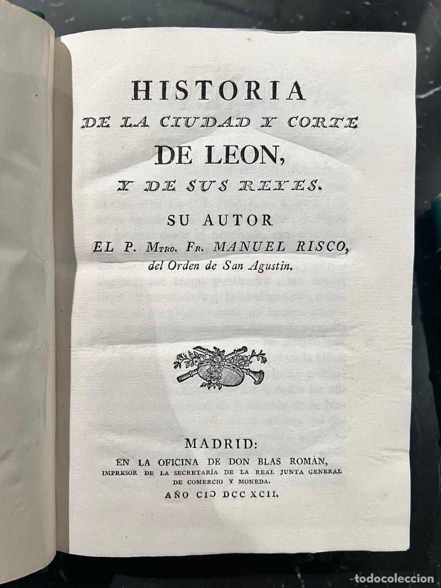 Libros: Historia de la ciudad y corte de Le&oacute;n, y de sus reyes (2 Vols) - Risco, Manuel - Foto 5