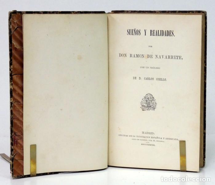 Libros: NAVARRETE (Ram&oacute;n de). Sue&ntilde;os y Realidades. 1878 - Foto 2