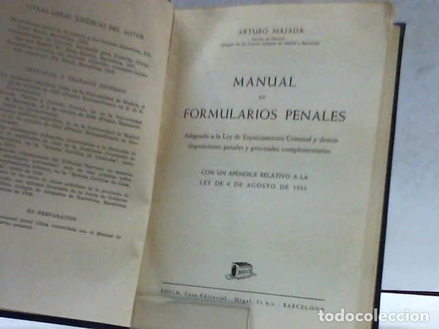 Libros: MANUAL DE FORMULARIOS PENALES ARTURO MAJADA - Foto 3