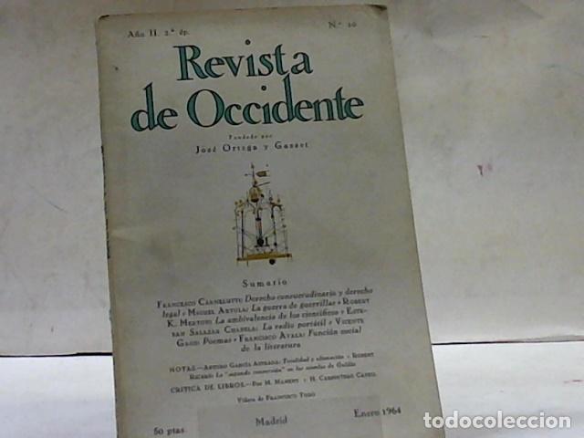 Libros: REVISTA DE OCCIDENTE 2&ordf; EPOCA A&Ntilde;O II N&Uacute;MERO 10 - Foto 1