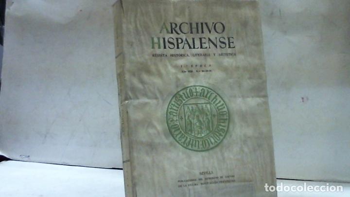 Libros: ARCHIVO HISPALENSE 2&ordm; EPOCA A&Ntilde;O 1950 NUMEROS 394041 - Foto 1