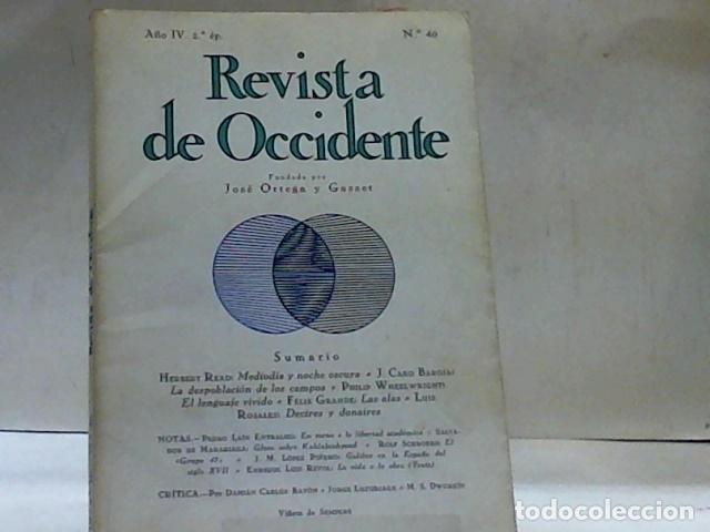 Libros: REVISTA DE OCCIDENTE 2&ordf; EPOCA A&Ntilde;O IV N&Uacute;MERO 40 - Foto 1