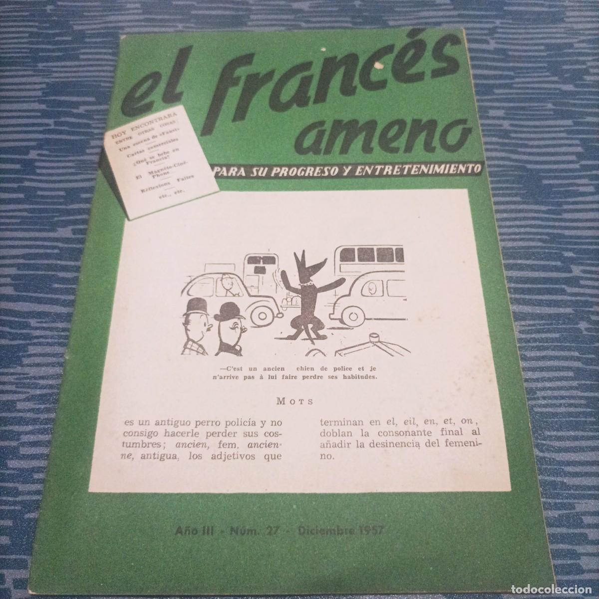 Libros: EL FRANCES AMENO PARA SU PROGRESO Y ENTRENAMIENTO,NUM.27, DICIEMBRE DE 1955,23 PAG.