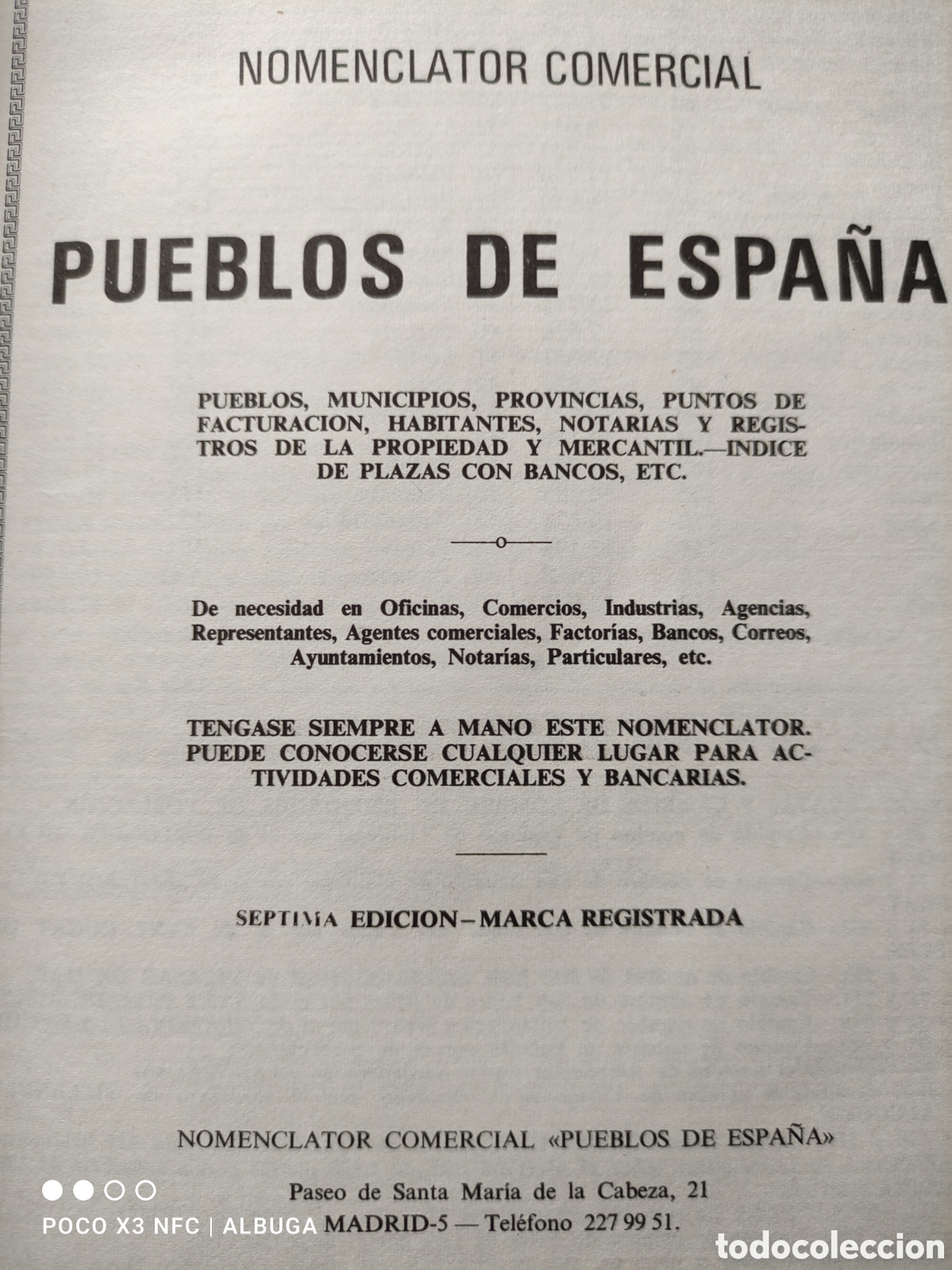 Libros: Nomenclador comercial PUEBLOS DE ESPA&Ntilde;A. - Foto 2