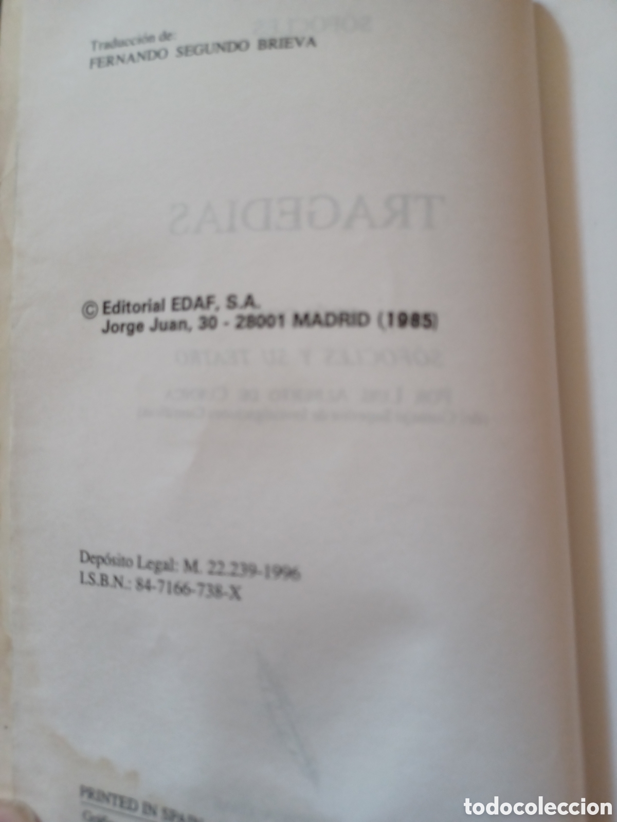 Libros: Barybook 276. Sofocles tragedias biblioteca edaf - Foto 3