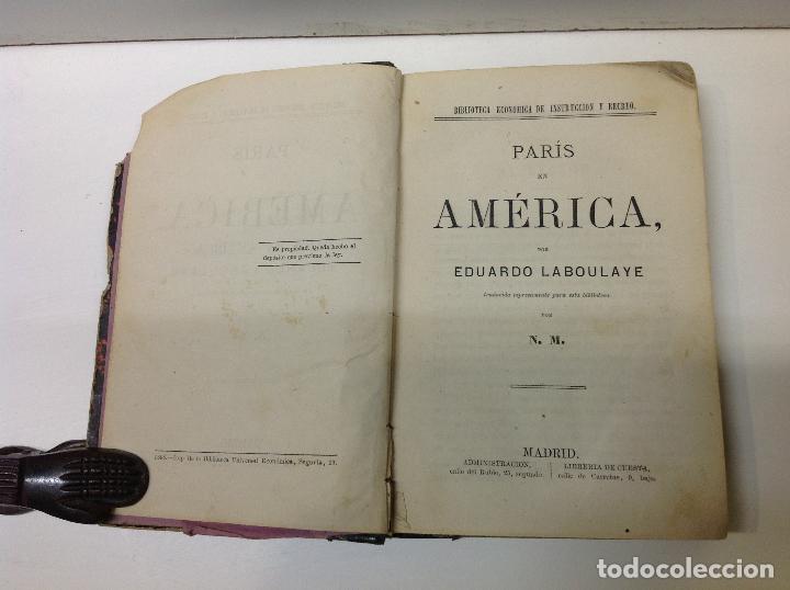 Libros: PARIS EN AMERICA EDUARDO LABOULAYE - Foto 1